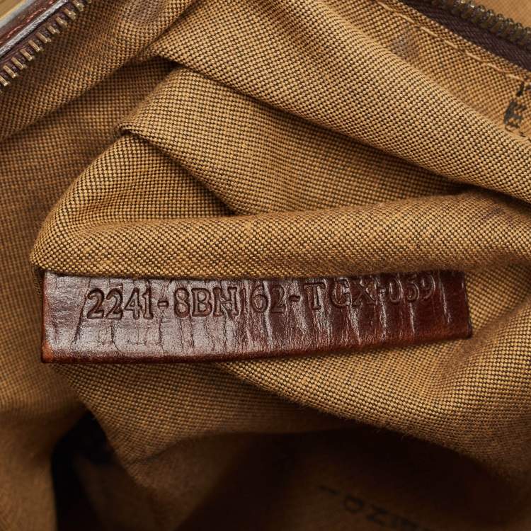 مملوكة مسبقًا Fendi Brown/Tobacco Zucca Canvas Chef du Jour Satchel