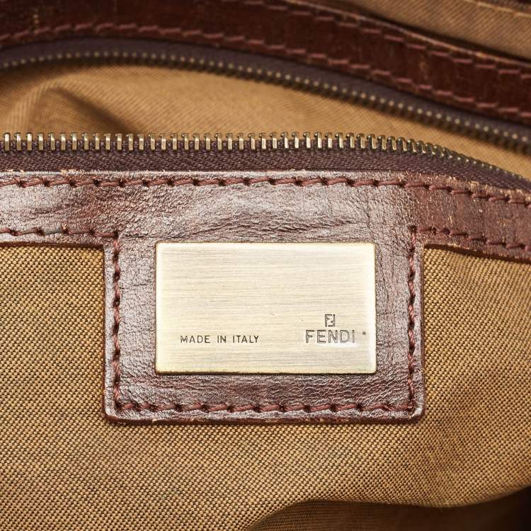 مملوكة مسبقًا Fendi Brown/Tobacco Zucca Canvas Chef du Jour Satchel