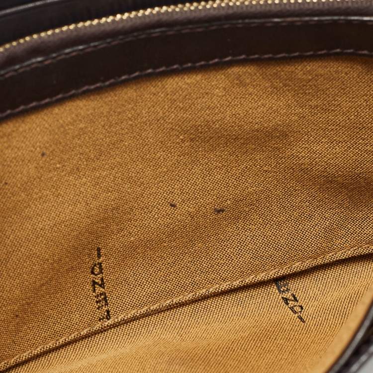 Pre Owned Fendi Tobacco Zucca Canvas and Leather Flap Continental Wallet