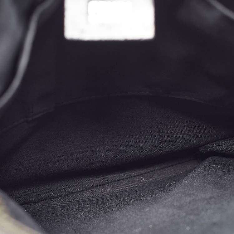 Pre Owned Fendi Green Zucca Spalmati Canvas Messenger Bag