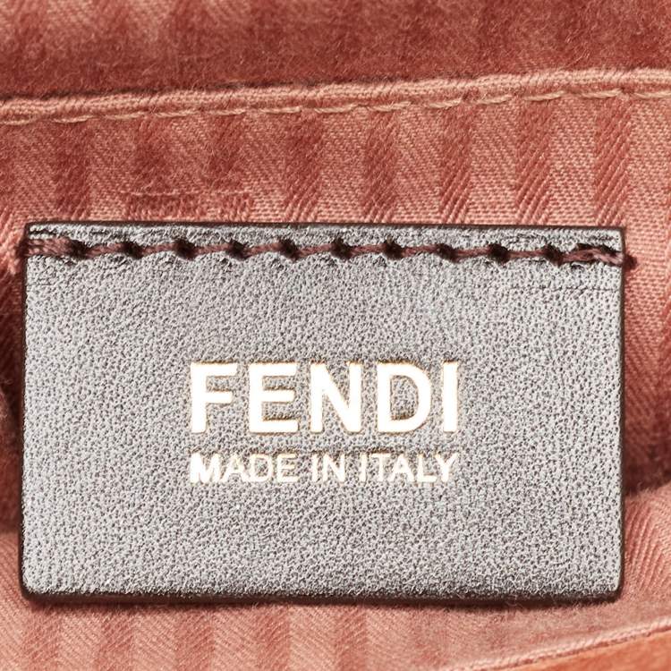 Pre Owned Fendi Punch Pink Leather Medium 2Jours Tote
