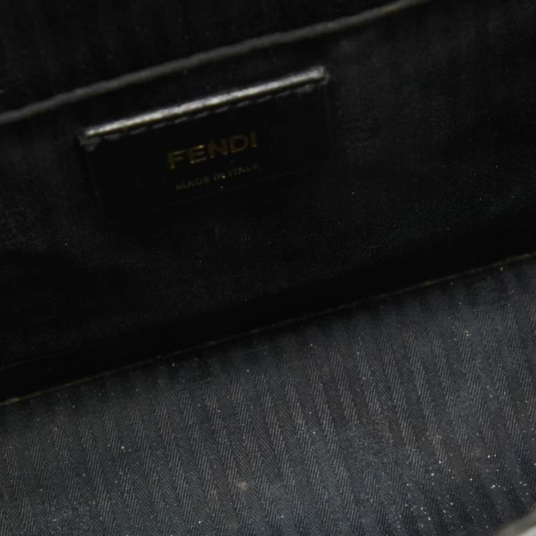 Pre Owned Fendi Black Leather Small Demi Jour Top Handle Bag