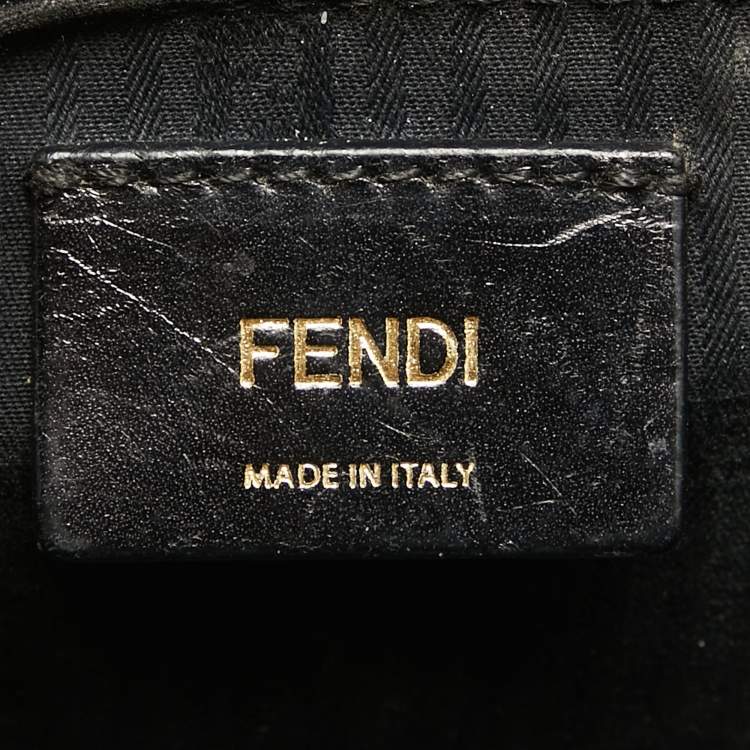 Pre Owned Fendi Black Leather Small Demi Jour Top Handle Bag