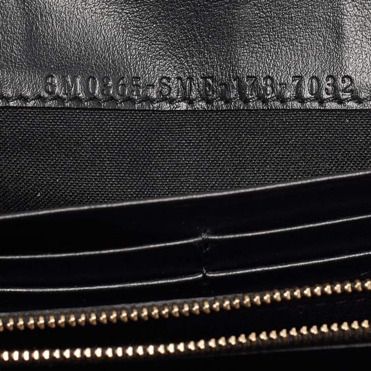 Pre Owned Fendi Black Leather Dotcom Wallet on Chain