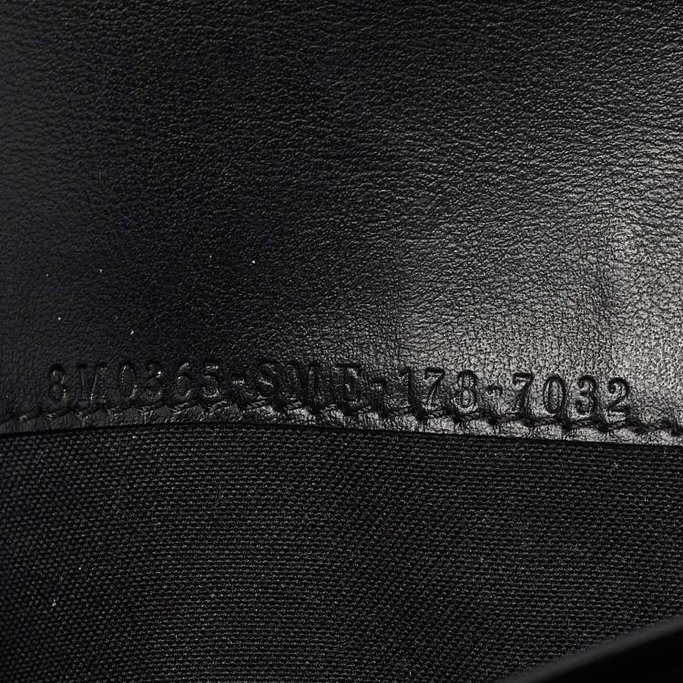 Pre Owned Fendi Black Leather Dotcom Wallet on Chain