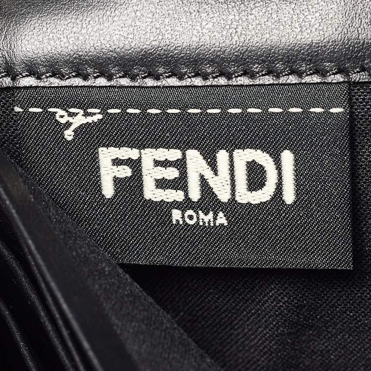 Pre Owned Fendi Black Leather Dotcom Wallet on Chain
