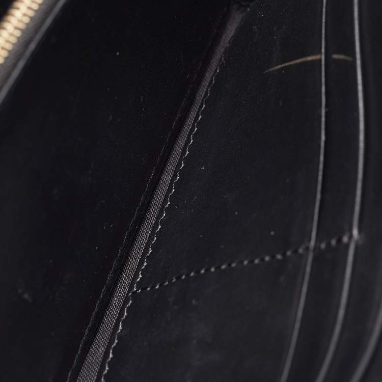 Pre Owned Fendi Black Leather Dotcom Wallet on Chain