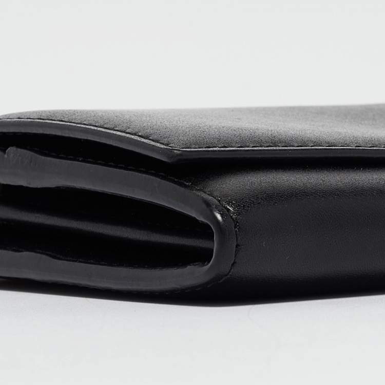 Pre Owned Fendi Black Leather Dotcom Wallet on Chain
