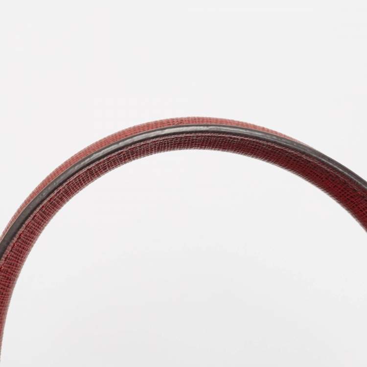 Pre Owned Fendi Red Leather Medium 2Jours Tote