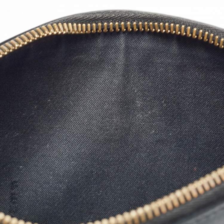 Pre Owned Fendi Black Leather Pochette Crossbody Bag