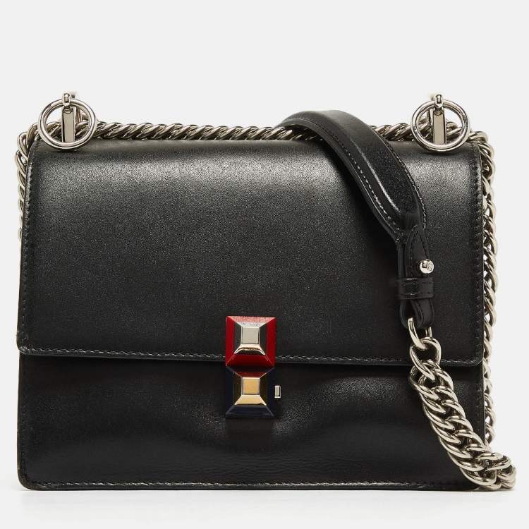 Fendi Black Leather Mini Kan I Shoulder Bag Fendi The Luxury Closet