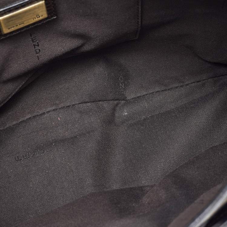 Pre Owned Fendi Tobacco Zucca Canvas and Leather B Bis Bag