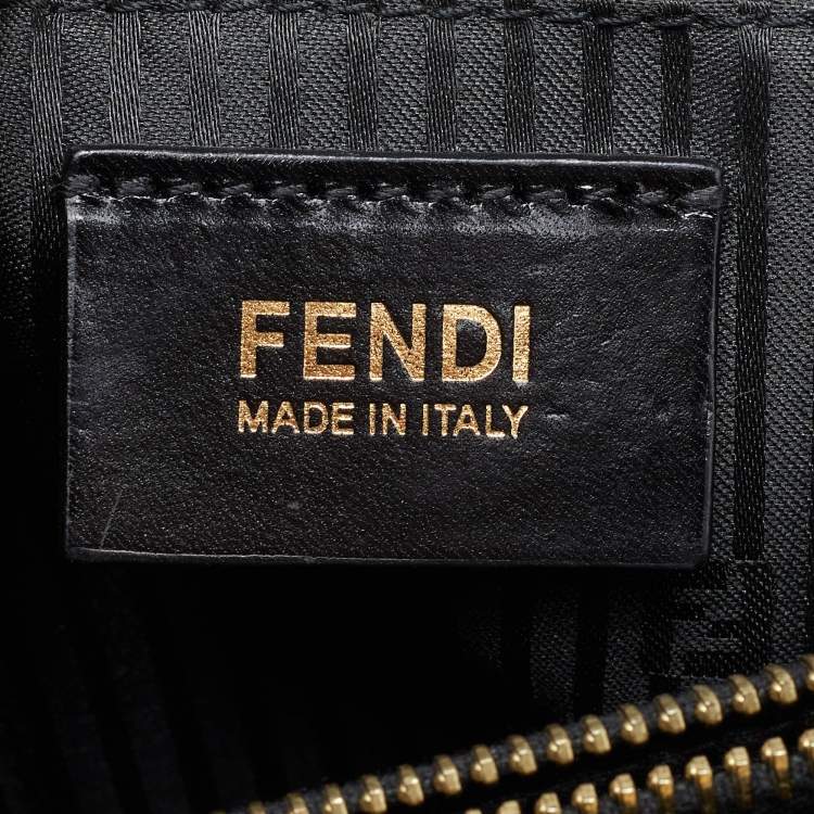 Pre Owned Fendi Black Leather Medium 2Jours Tote