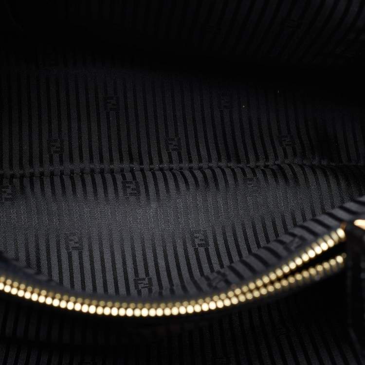 Pre Owned Fendi Black Leather Medium 2Jours Tote
