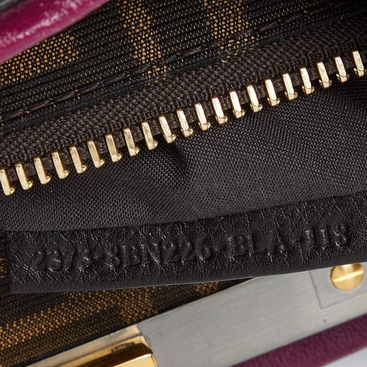 مملوكة مسبقًا Fendi Magenta Leather Medium Peekaboo Top Handle Bag