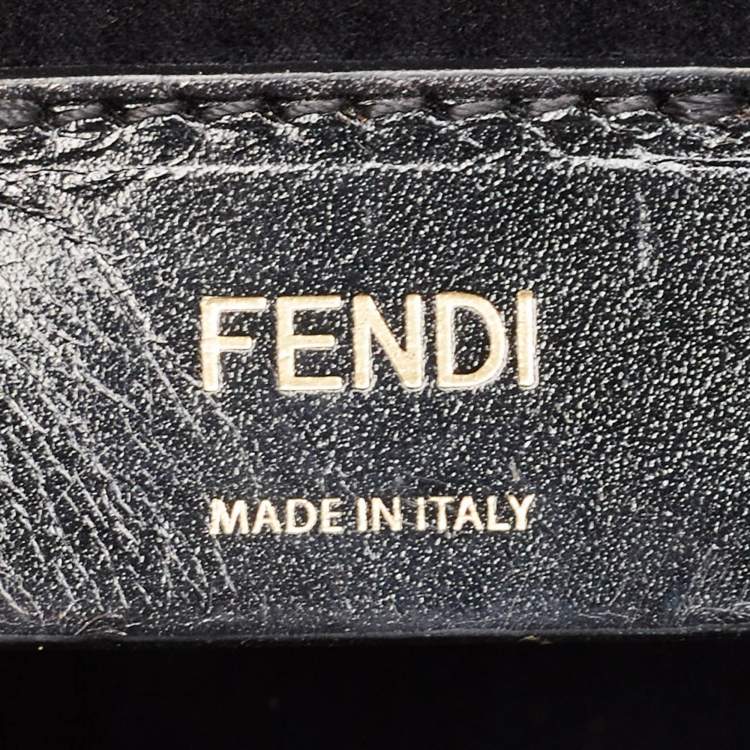 Pre Owned Fendi Black Leather Small Demi Jour Top Handle Bag
