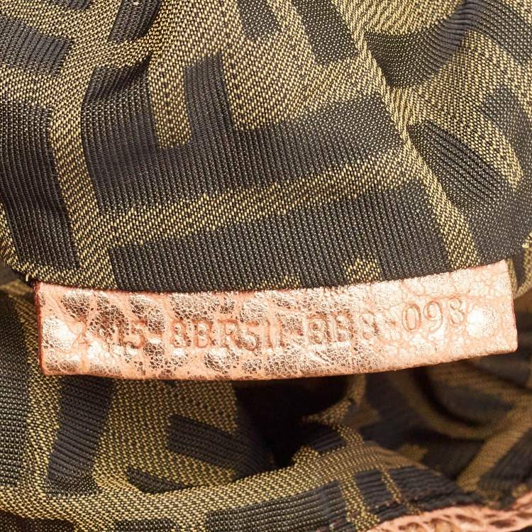 Pre Owned Fendi Bronze Pebbled Leather Spy Bag