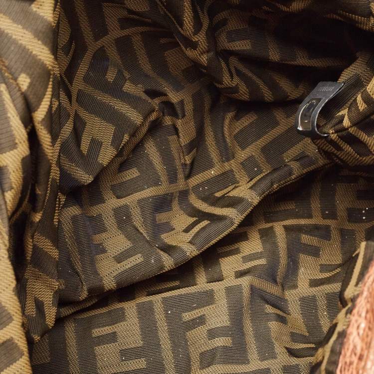Pre Owned Fendi Bronze Pebbled Leather Spy Bag