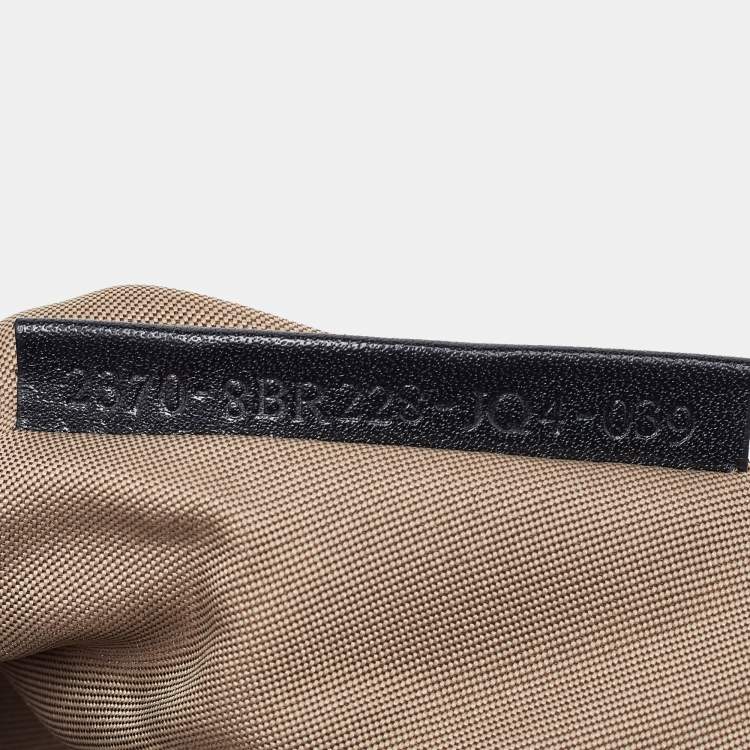 Pre Owned Fendi Beige/Black Zucchino Canvas and Leather Oyster Hobo