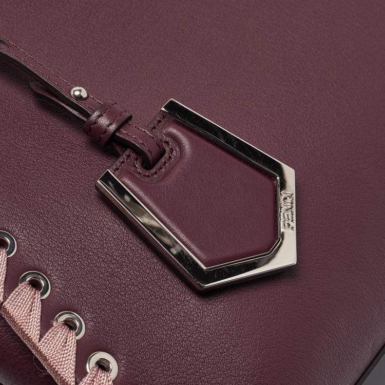 Pre Owned Fendi Plum/Pink Leather Petite Whipstitch 2jours Tote