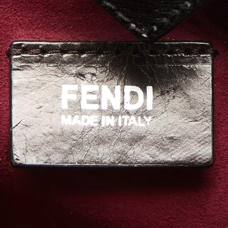 Pre Owned Fendi Black Leather Medium 2Jours Tote