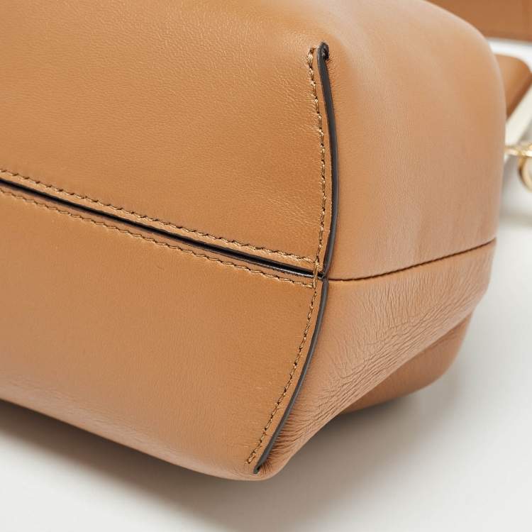 Pre Owned Fendi Brown Leather Medium First Shoulder Bag