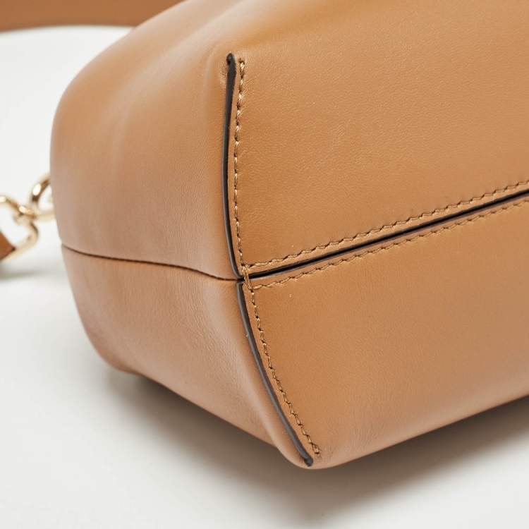 Pre Owned Fendi Brown Leather Medium First Shoulder Bag