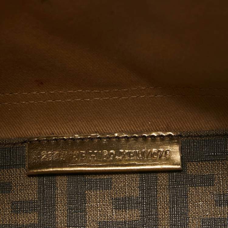 مملوكة مسبقًا Fendi Metallic Zucca Coated Canvas and Leather Mini Tote
