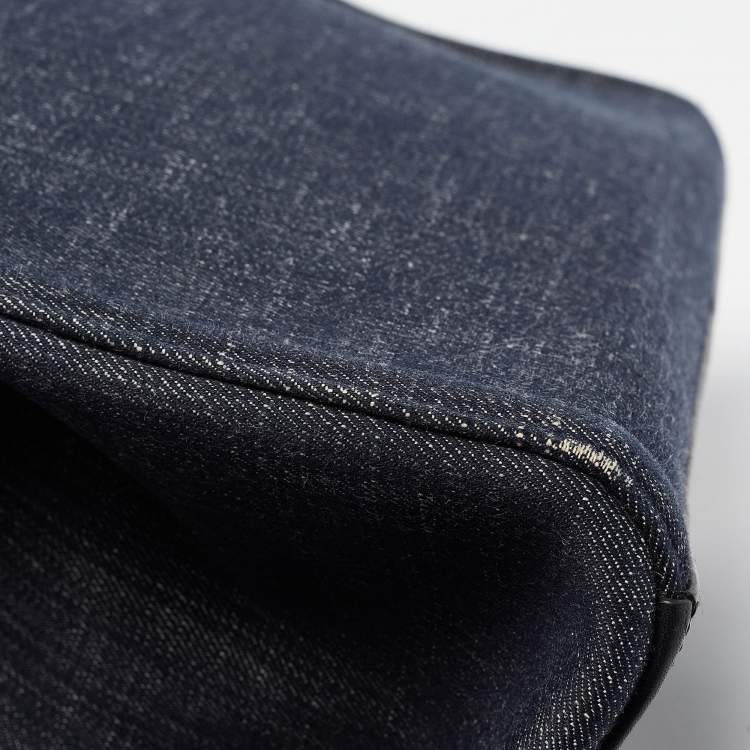 Pre Owned Fendi Dark Blue Denim Large 3Jours Tote