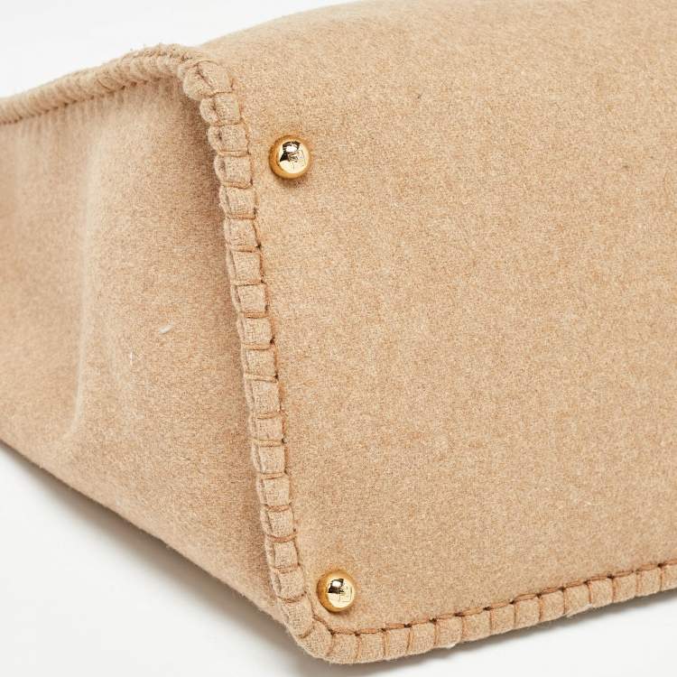 Pre Owned Fendi Brown Fabric Medium Way Tote