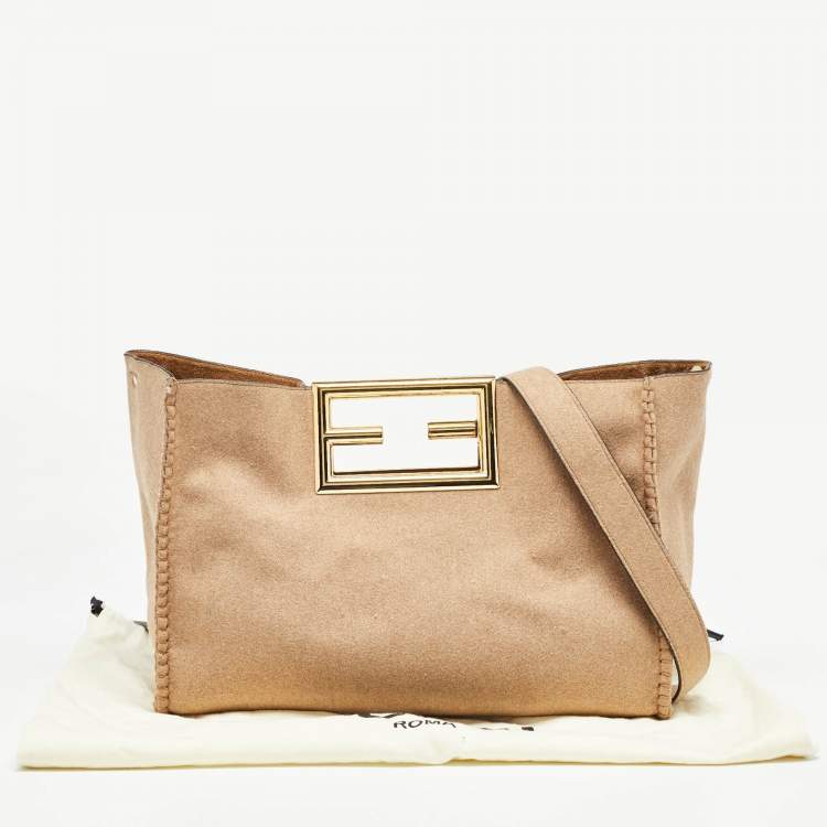 Pre Owned Fendi Brown Fabric Medium Way Tote