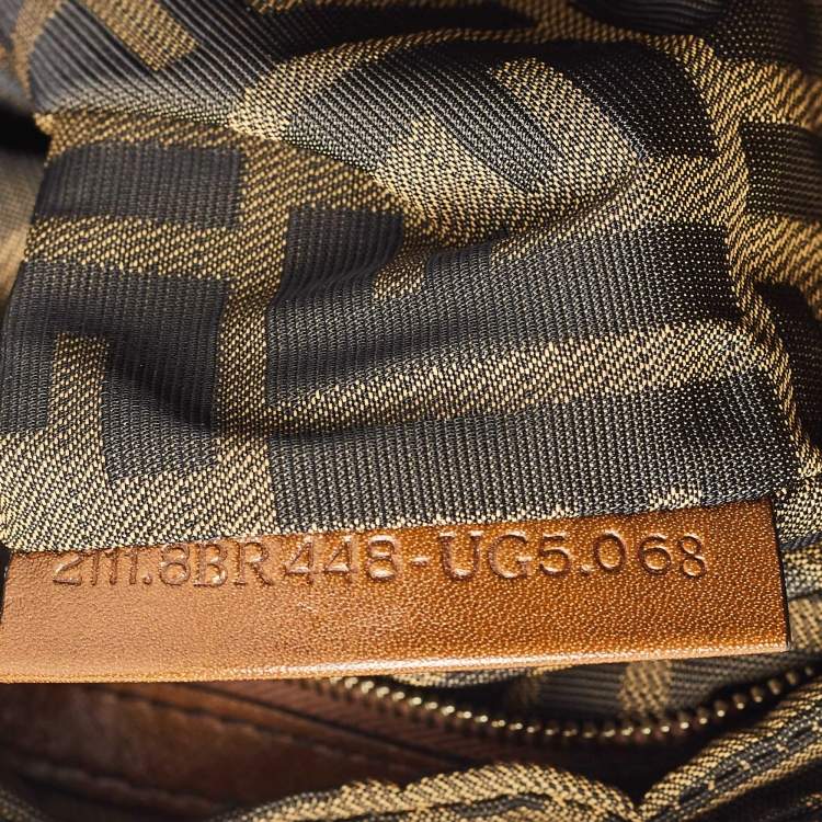 Pre Owned Fendi Multicolor Pequin Stripe Canvas and Leather Chef Hobo