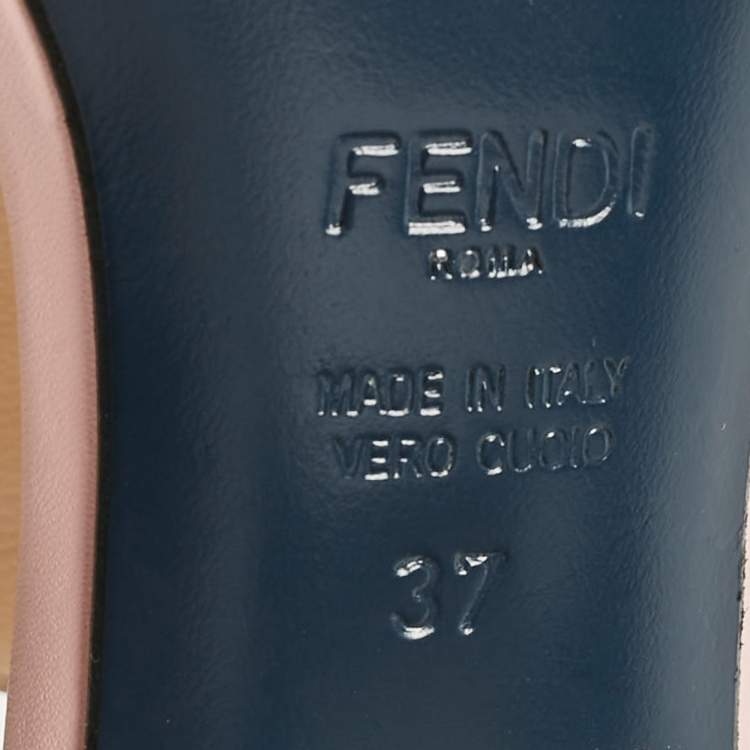 Pre Owned Fendi Multicolor Leather Embellished Ankle Strap Sandals Size 37