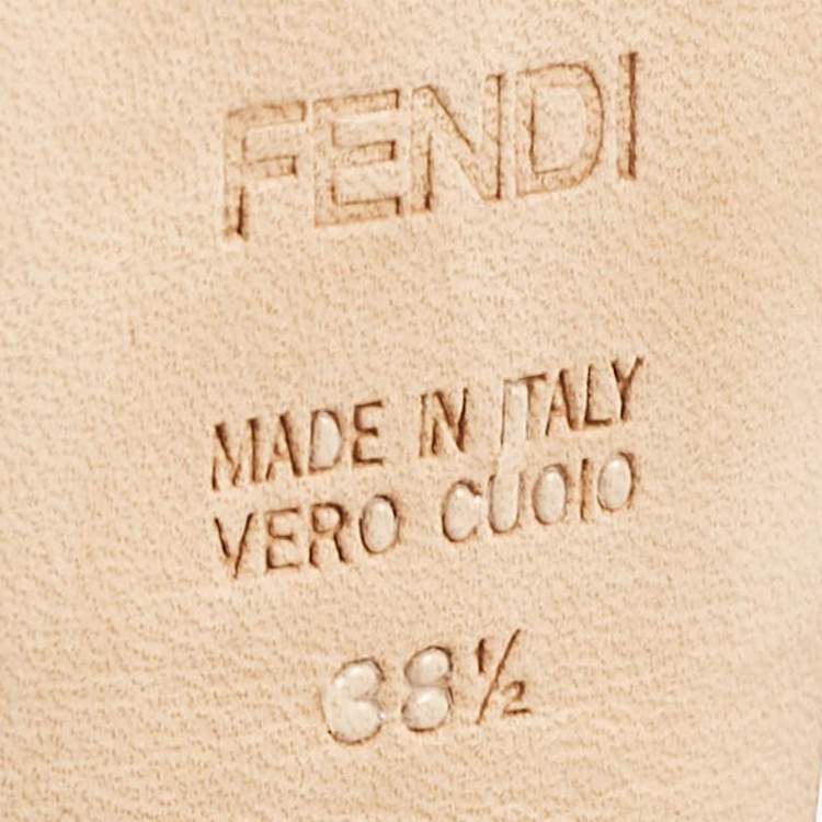 مملوكة مسبقًا Fendi Multicolor Snakeskin Leather Fendista Platform Pumps Size 38.5