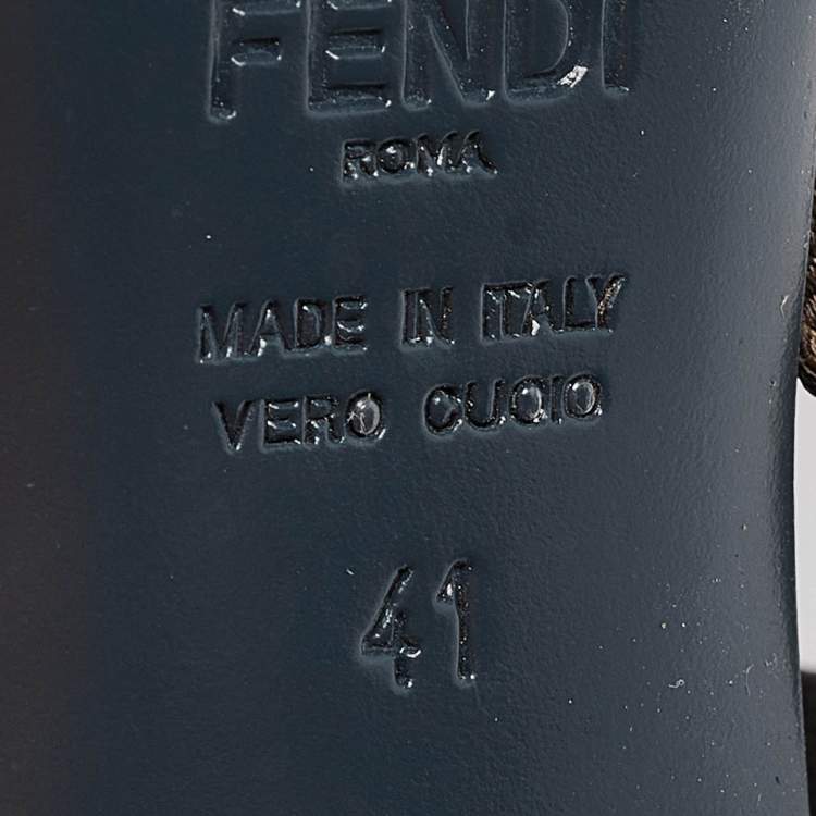 Pre Owned Fendi Multicolor Canvas and Mesh Colibri Pumps Size 41