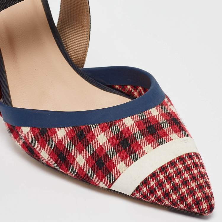 Pre Owned Fendi Multicolor Canvas Colibri Pumps Size 40