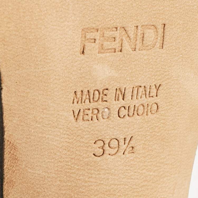 Pre Owned Fendi Multicolor Python Leather Fendista Platform Pumps Size 39.5