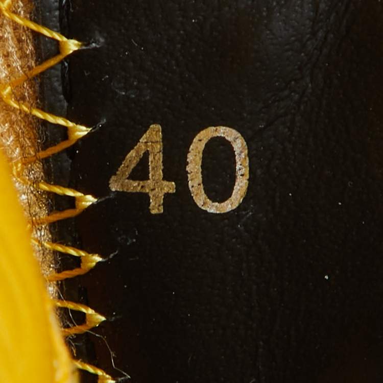 Pre Owned Fendi Yellow/Black Fabric and Mesh Flow Low Top Sneakers Size 40
