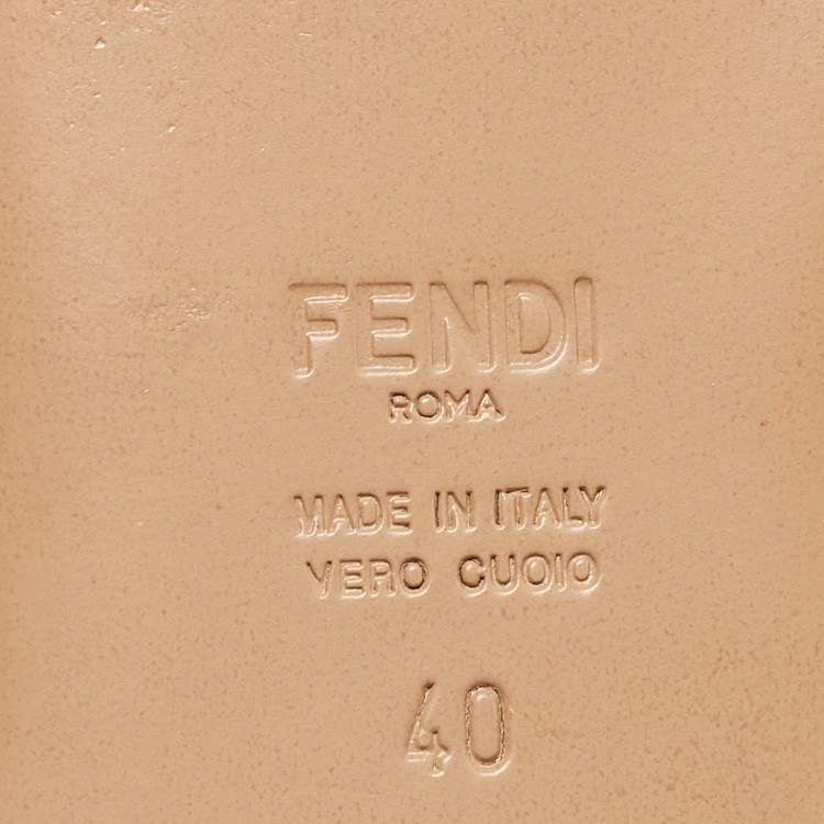 Pre Owned Fendi Purple Mink Fur Baguette Flat Slides Size 40