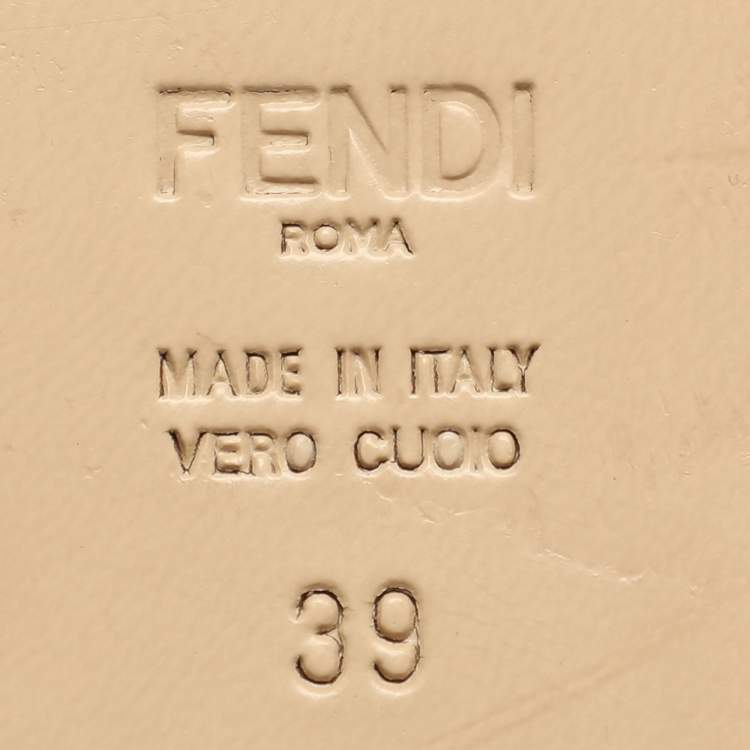 Pre Owned Fendi Multicolor Knit Fabric Criss Cross Bow Flat Slides Size 39