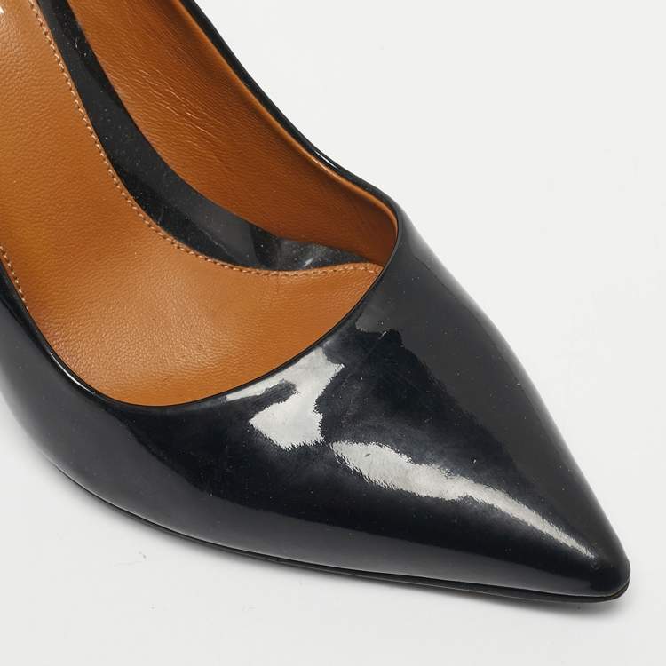 Pre Owned Fendi Black Patent Leather Pointed Toe Pumps Size 36