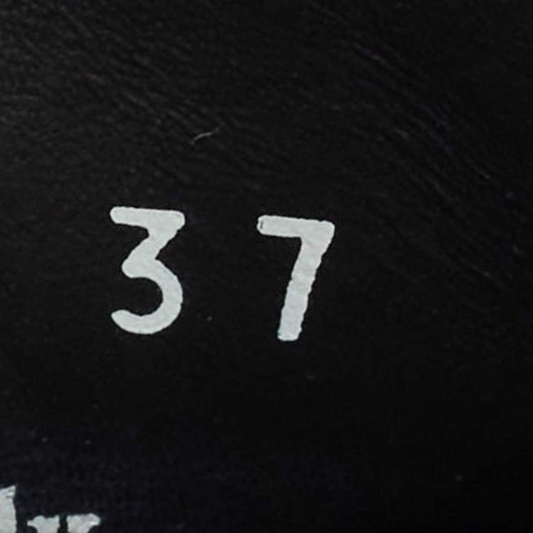 Pre Owned Fendi Black Leather Monster Slip On Sneakers Size 37