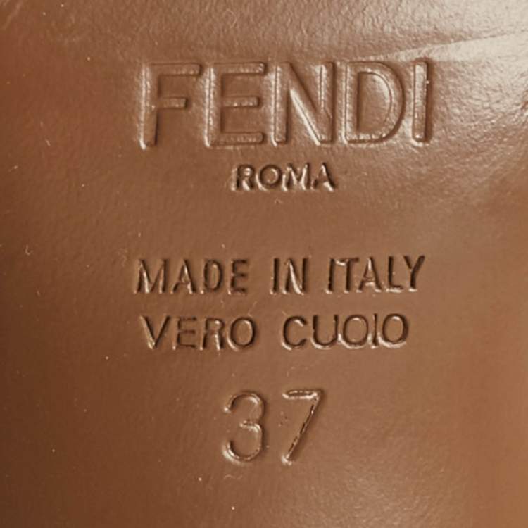 Pre Owned Fendi Black Canvas and Mesh Colibri Pumps Size 37