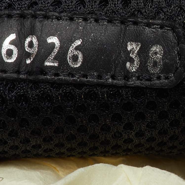 Pre Owned Fendi Navy Blue/Black Fabric FF Freedom Low Top Sneakers Size 38