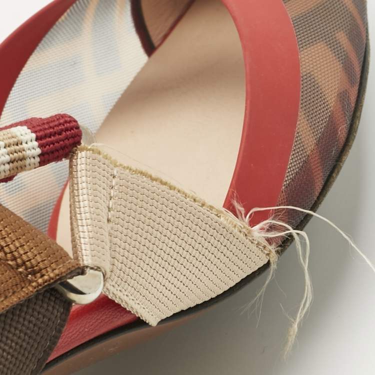 Pre Owned Fendi Multicolor Satin and Velvet Colibri Slingback Pumps Size 40