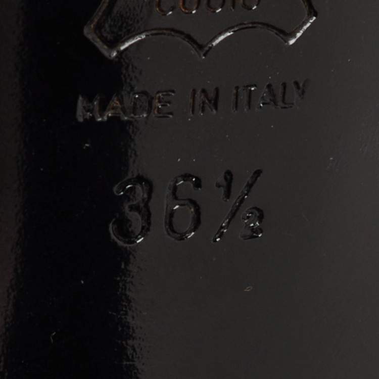 Pre Owned Fendi Brown/Black Zucca Canvas and Leather Pumps Size 36.5