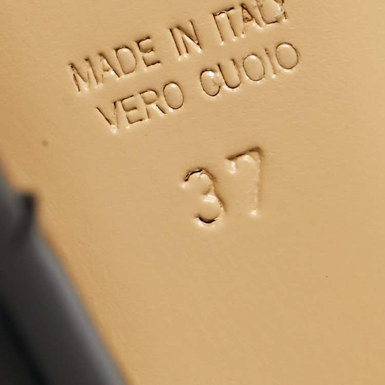 Pre Owned Fendi Black Patent Leather Strappy T-Bar Platform Sandals Size 37