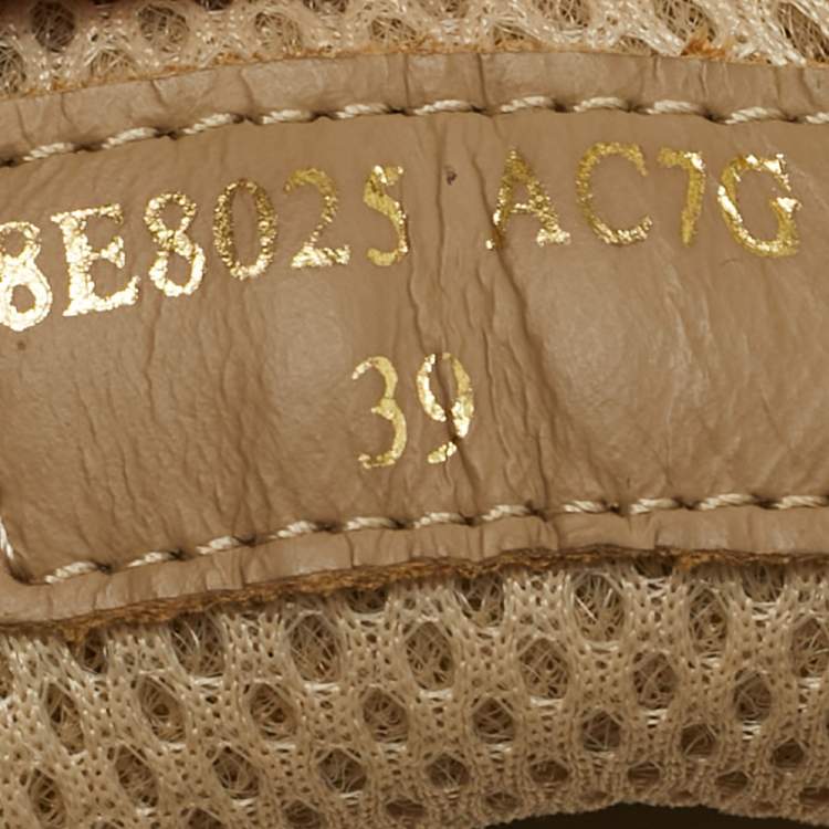 Pre Owned Fendi Black/Brown Zucca Mesh and PVC Fluid High Top Sneakers Size 39