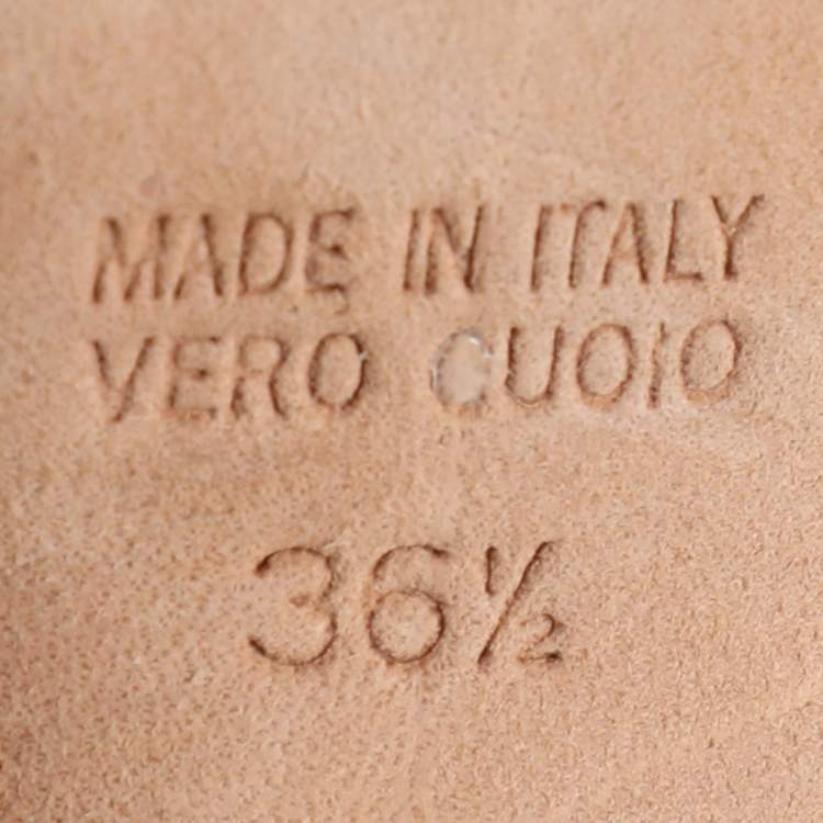 مملوكة مسبقًا Fendi Black Leather Fendista Platform Slingback Pumps Size 36.5