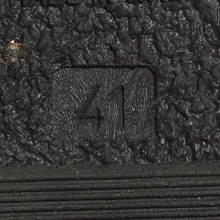 Pre Owned Fendi Size 41 Black Elastic and Patent Leather Espadrille Wedge Sandals